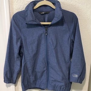 The North Face women’s size small blue lightweight jacket.